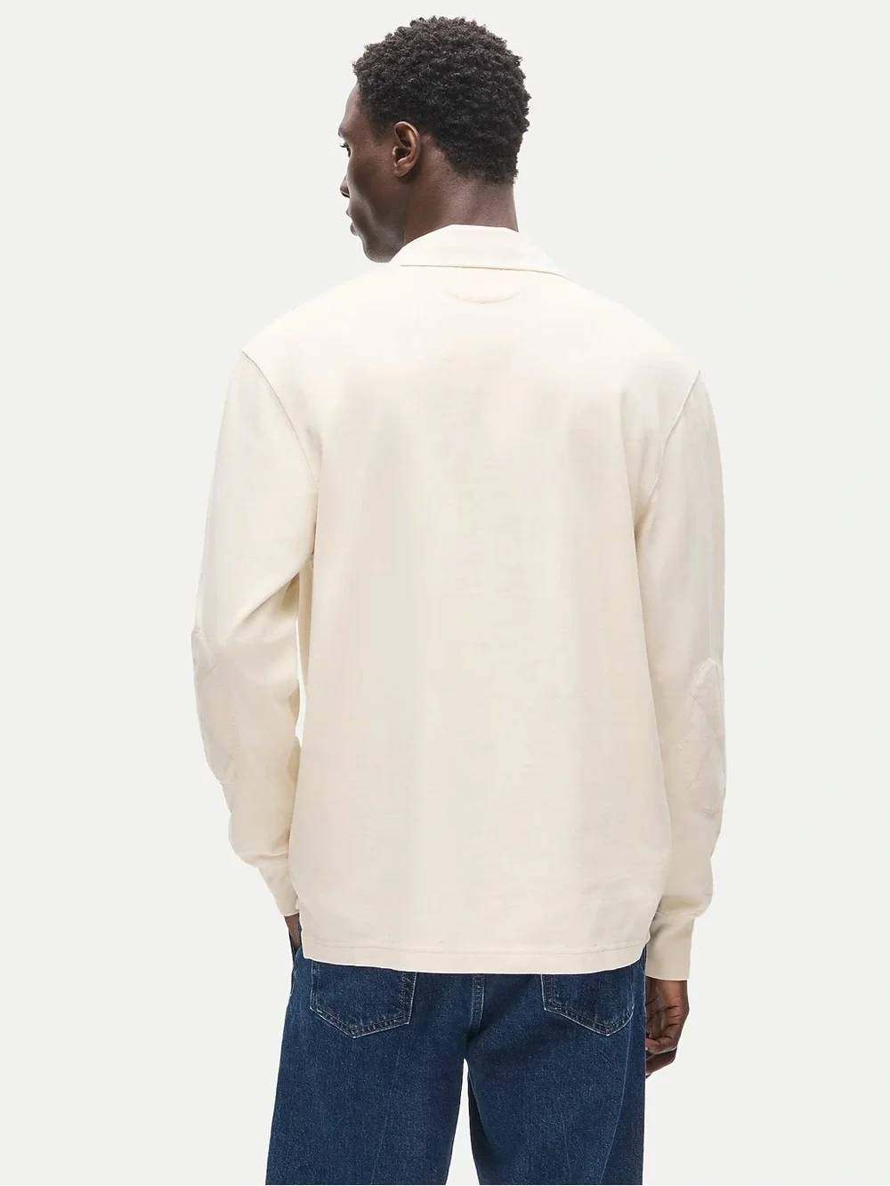 J. CREW Rugby shirt with striped placket in Natural Size S NWT $98 BW541